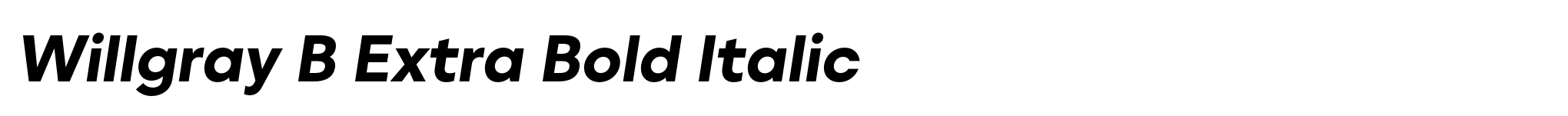 Willgray B Extra Bold Italic image